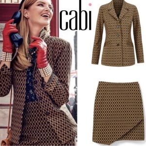 CAbi Brown & Black Geometric Skirt only.